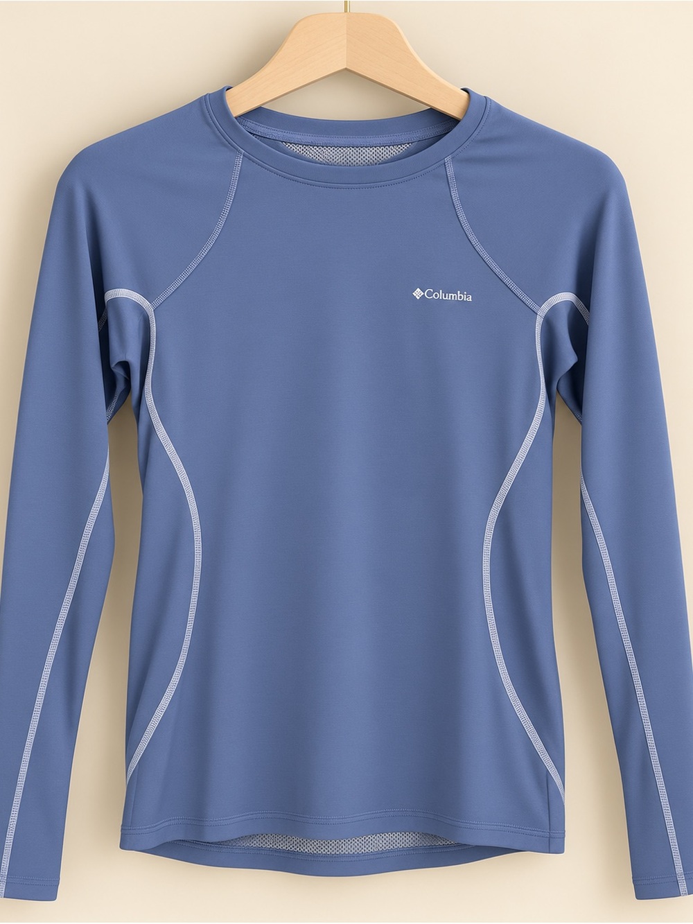 Columbia Long-Sleeve Performance Women Crew Neck Top - Blue